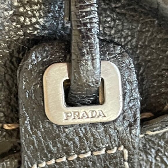 PRADA Tassel Kitten Heel Black Vintage Pumps 37 1/2 - Picture 7 of 17